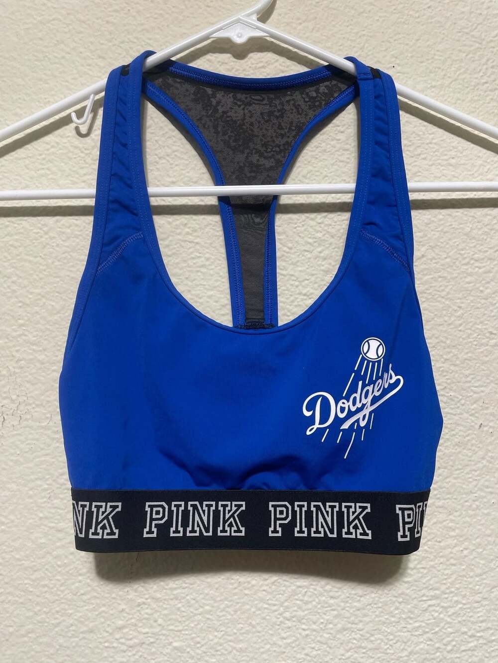 PINK Los Angeles Dodgers Ultimate Sports Bra Size S Blue